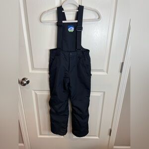 Slalom Kids Black Snow Bib Overalls size 10-12